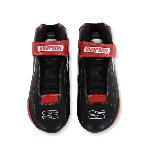 Simpson Safety SC850R - Simpson Racing Supercoil Shoe Black/Red - 8.5