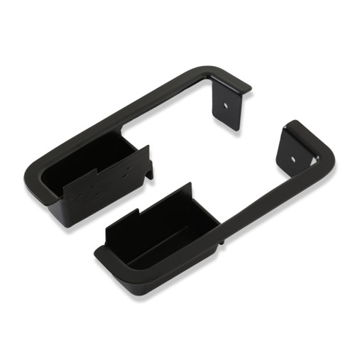 Scott Drake D0ZZ-6524046-7B - Deluxe Metal Door Cups (Black, Pair)