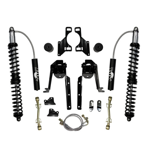 Skyjacker JK62FLSBO - LeDuc Series Coil Over Kit 07-18 Wrangler JK 3.5-6 Inch Lift Includes Bolt On Mounting Brackets Bump Stop Spacers Quick Disconnect Sway Bar Links Stainless Brake Lines