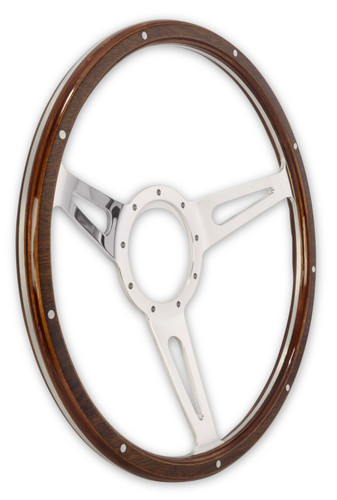 Scott Drake S1MS-3600-WG - Steering Wheel Corso Feroce Shelby Style Wood and Aluminum 15"