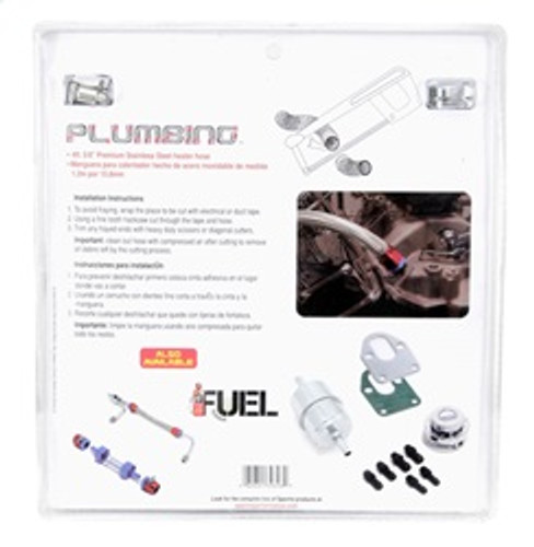 Spectre 39698 - Stainless Steel Flex Heater Hose Kit 5/8in. Diameter - 4ft. Chrome