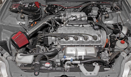 Spectre 10146 - 92-00 Honda Civic L4-1.6L F/I Air Intake Kit - Polished w/Red Filter Spectre 10146 - 92-00 Honda Civic L4-1.6L F/I Air Intake Kit - Polished w/Red Filter