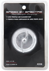 Spectre 4208 - Air Cleaner Nut Low Profile (Fits 1/4in.-20 Threading) - Chrome