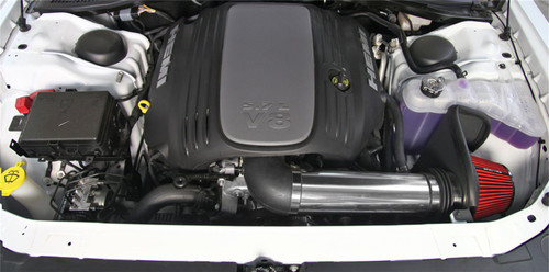Spectre 9036 - 11-17 Dodge Challenger/Charger 5.7L V8 Air Intake Kit - Polished w/Red Filter