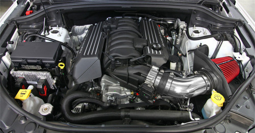 Spectre 9039 - 12-18 Jeep Grand Cherokee V8-6.4L F/I Air Intake Kit - Polished w/Red Filter