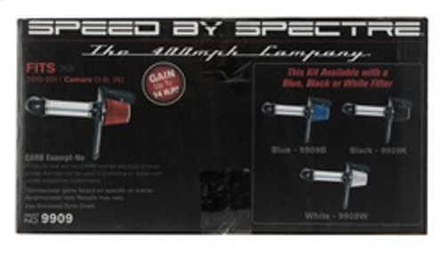 Spectre 9909 - 10-11 Chevy Camaro V6-3.6L F/I Air Intake Kit - Clear Anodized w/Red Filter