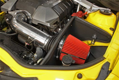 Spectre 9908 - 10-12 Chevy Camaro V8-6.2L F/I Air Intake Kit - Clear Anodized w/Red Filter