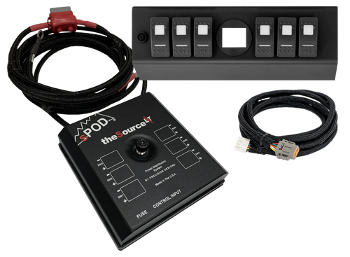 sPOD 873120 - SourceLT w/ Genesis Adapter and Amber LED Switch Panel for JK 2007-2008