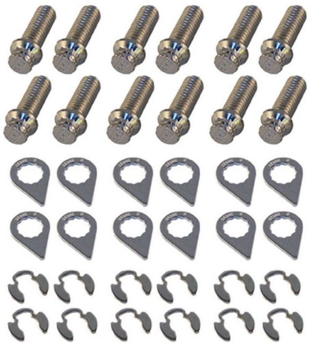 Stage 8 Fasteners 8931 - Header Bolt Kit - 12pt. 3/8-16 x 1in (12)