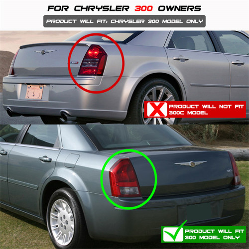 Spyder 5001627 - Chrysler 300 05-07 LED Tail Lights Black ALT-YD-CHR305-LED-BK