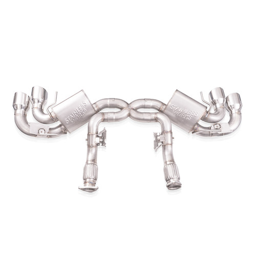 Stainless Works C8CBL - 20-21 Chevrolet Corvette C8 6.2L Legend Cat-Back Exhaust w/ Polished Tips
