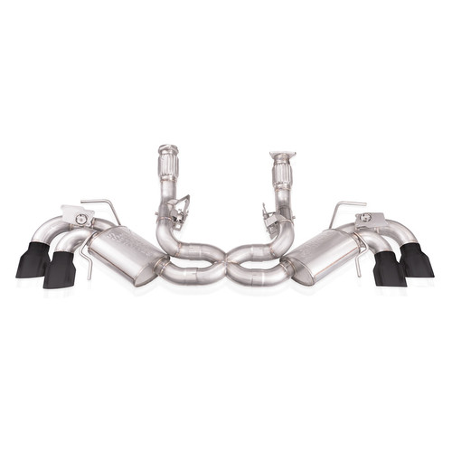 Stainless Works C8CBR-B - 20-21 Chevrolet Corvette C8 6.2L Redline Cat-Back Exhaust w/ Matte Black Tips