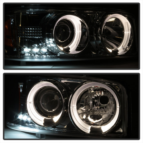 Spyder 5009364 - GMC Sierra 1500/2500/3500 99-06 Projector Headlights LED Halo LED Chrome PRO-YD-CDE00-HL-C