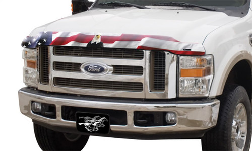 Stampede 312-30 - 1992-1996 Ford Bronco Vigilante Premium Hood Protector - Flag