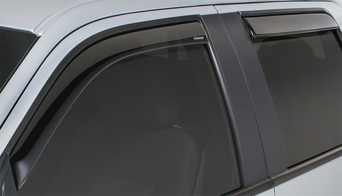 Stampede 41044-2 - 15-21 Ford F-150 SuperCrew Cab Pickup Snap-Inz Sidewind Deflector 4pc - Smoke
