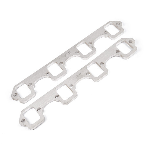 Stainless Works HFSBF2188 - SBF Rectangular Shaped Port Header 304SS Exhaust Flanges 1-7/8in Primaries (2in BP)