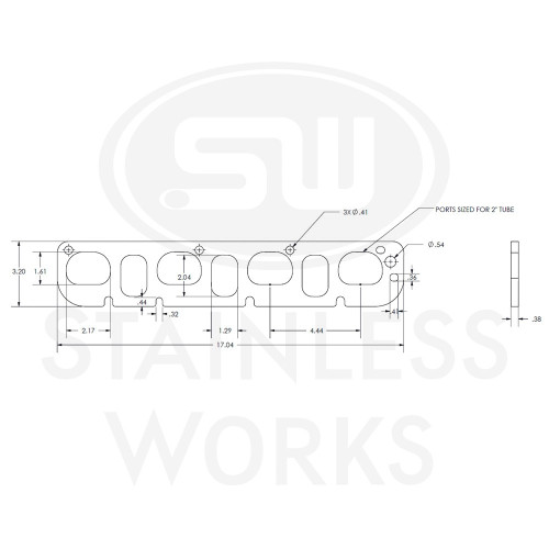 Stainless Works HFJP61200 - Hemi 5.7L/6.1L/6.4L D-Port Shaped Header 304SS Exhaust Flanges 2in Primaries