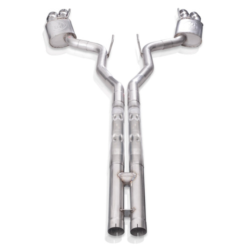 Stainless Works M18CBHPCL - 18+ Ford Mustang GT 3in Legend 304SS Catback w/ H-Pipe Quad Polished Tips (No Valve)