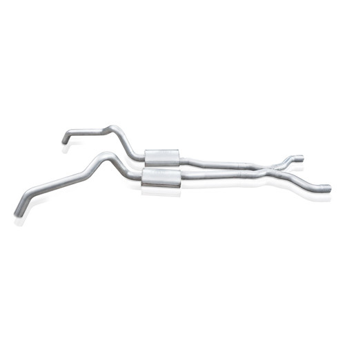 Stainless Works NVSBC3CB - 62-67 Chevy Nova 3in Catback w/ X-Pipe Turbo Chambered Mufflers 3in Cores