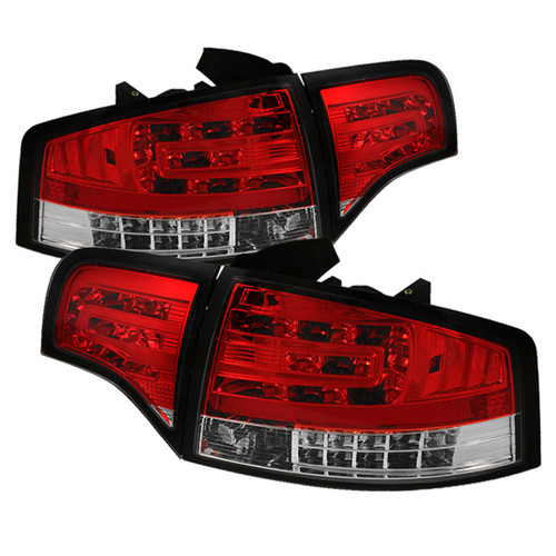 Spyder 5029294 - Audi A4 4Dr 06-08 LED Tail Lights Red Clear ALT-YD-AA406-G2-LED-RC
