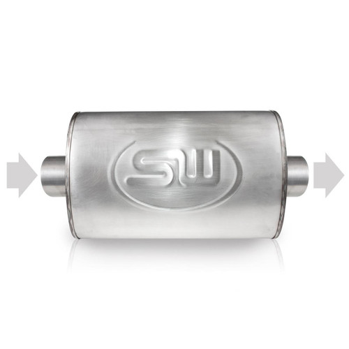 Stainless Works TM4S22C22C - 2.25in ID CENTER INLET/ 2.25in OD CENTER OUTLET 4inX8in