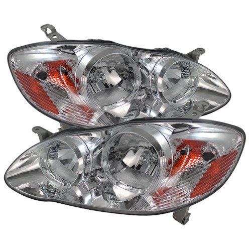 Spyder 5073747 - Xtune Toyota Corolla 03-06 Crystal Headlights Chrome HD-JH-TC03-AM-C