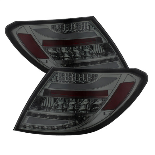 Spyder 5072696 - Mercedes Benz W204 C-Class 08-11 LED Tail Lights Incandescent - Smke ALT-YD-MBZC08-LED-SM