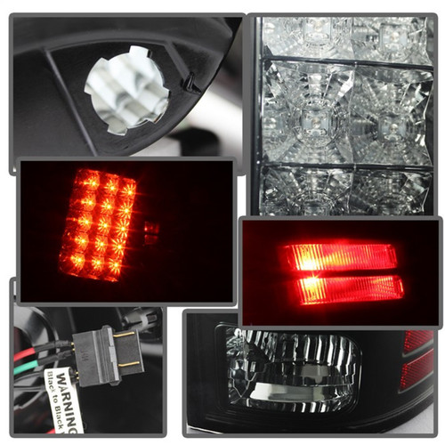 Spyder 5078124 - Dodge Ram 1500 09-14 LED Tail Lights Incandescent- Blk Smke ALT-YD-DRAM09-LED-BSM