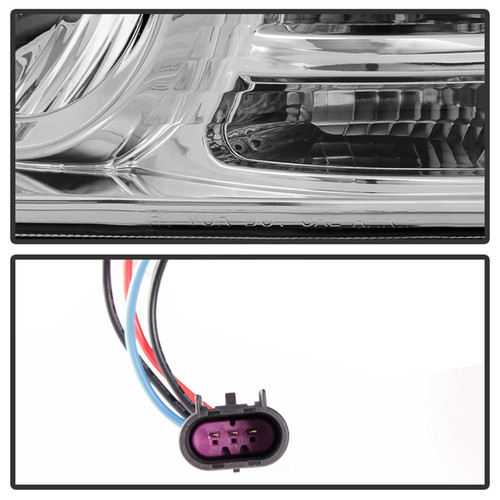 Spyder 5080998 - Dodge Ram 09-12 Projector Headlights Light Bar DRL Chrome PRO-YD-DR09-LBDRL-C