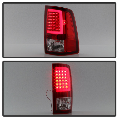 Spyder 5082213 - xTune Dodge Ram 1500 09-16 LED Tail Lights Incandescent Model Only - Red Clear ALT-ON-DR09-LBLED-RC