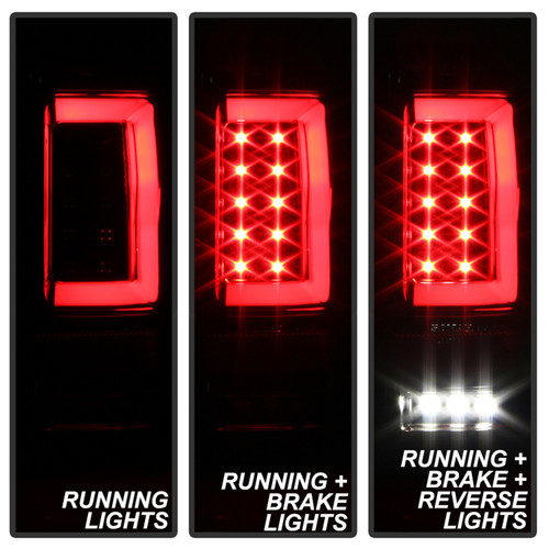 Spyder 5084170 - 04-08 Ford F-150 Projector Tail Lights - Light Bar DRL LED - Black ALT-YD-FF15004V2-LBLED-BK