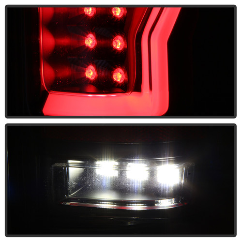 Spyder 5084170 - 04-08 Ford F-150 Projector Tail Lights - Light Bar DRL LED - Black ALT-YD-FF15004V2-LBLED-BK