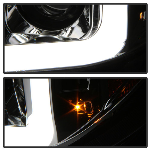 Spyder 5084651 - 07-13 Toyota Tundra V2 Light Bar DRL Projector Headlights - Chrome (PRO-YD-TTU07V2-LB-C)