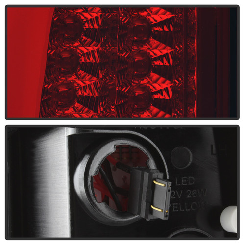 Spyder 5084163 - 00-06 Chevy Suburban 1500/2500 V2 Light Bar LED Tail Lights -Red Clr (ALT-YD-CD00V2-LBLED-RC)