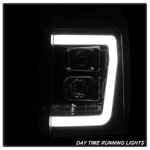 Spyder 5084460 - Ford F-250/F-350/F450 Super Duty 11-16 V2 Projector Headlights - Black (PRO-YD-FS11V2-LB-BK)