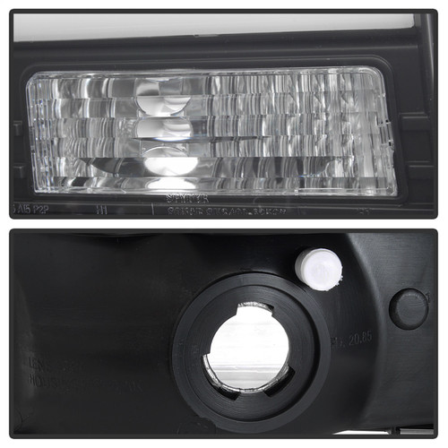 Spyder 5084491 - 99-04 Ford F250 Super Duty Projector Headlights - Light Bar - Black PRO-YD-FF25099V2-LB-BK