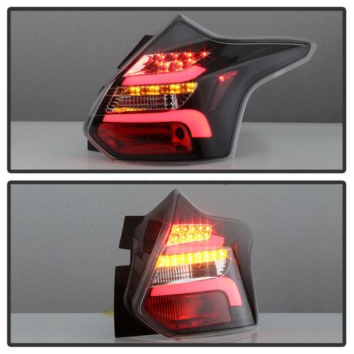 Spyder 5085139 - 12-14 Ford Focus 5DR LED Tail Lights - Black (ALT-YD-FF12-LED-BK)