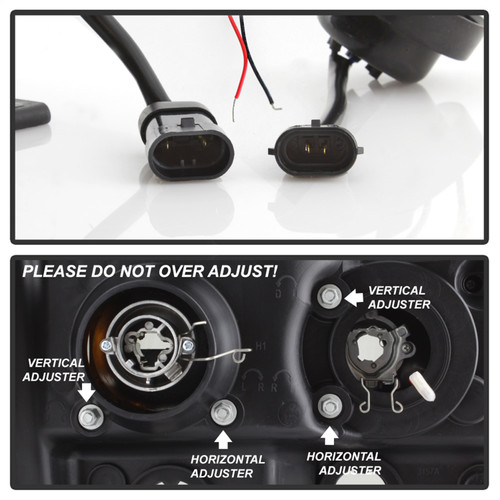 Spyder 5083630 - GMC Sierra 1500/2500/3500 07-13 V2 Projector Headlights- Black PRO-YD-GS07V2-LBDRL-BK