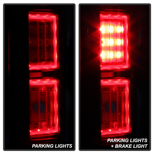 Spyder 5083692 - Ford F150 2015-2017 Light Bar LED Tail Lights - Red Clear ALT-YD-FF15015-LBLED-RC