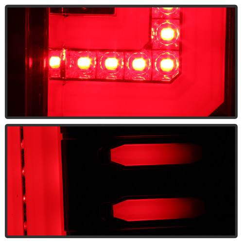 Spyder 5083807 - GMC Sierra 2016-2017 Light Bar LED Tail Lights - Red Clear ALT-YD-GS16-LED-RC