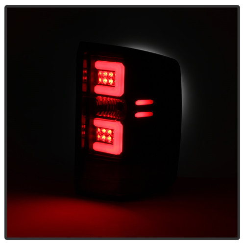 Spyder 5083722 - Chevy Silverado 2016-2017 Light Bar LED Tail Lights - Black ALT-YD-CS16-LED-BK