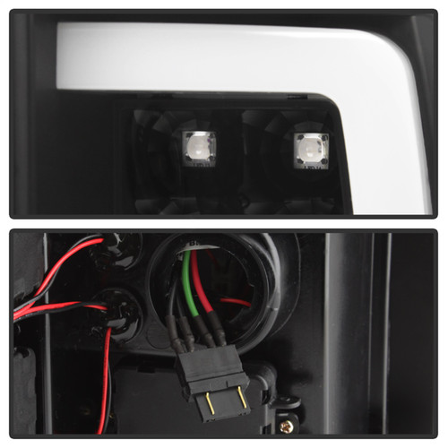 Spyder 5084088 - 07-13 Silverado (Will Not Work w/2010 921 Bulb) V3 LED Tail Lghts Blk ALT-YD-CS07V3-LBLED-BK