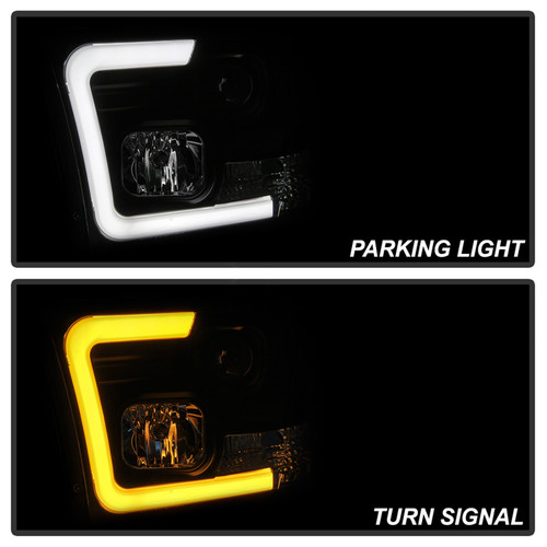 Spyder 5086266 - 09-16 Dodge Ram 1500 Ver 2 Proj Headlight - Light Bar Turn Signal - Blk - PRO-YD-DR09V2-SB-BK