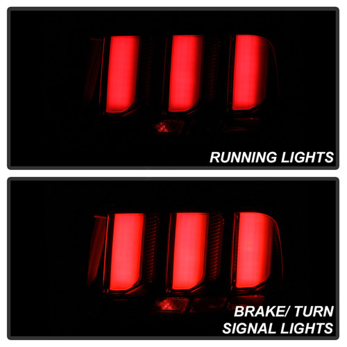 Spyder 5086709 - 05-09 Ford Mustang (White Light Bar) LED Tail Lights - Smoke ALT-YD-FM05V3-LED-SM