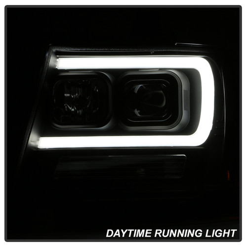 Spyder 5085986 - 07-14 Chevy Suburban/1500/2500/Tahoe V2 Projector Headlights All Blk PRO-YD-CSUB07V2-DRL-BKV2