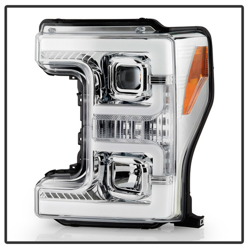 Spyder 5086273 - Ford F-250/F-350/F450 Super Duty 17-18 Projector Headlights Chrome PRO-YD-FS17-SBSEQ-C