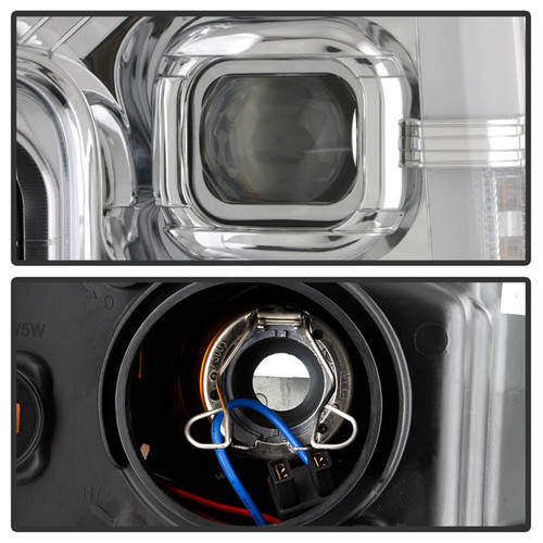 Spyder 5086273 - Ford F-250/F-350/F450 Super Duty 17-18 Projector Headlights Chrome PRO-YD-FS17-SBSEQ-C