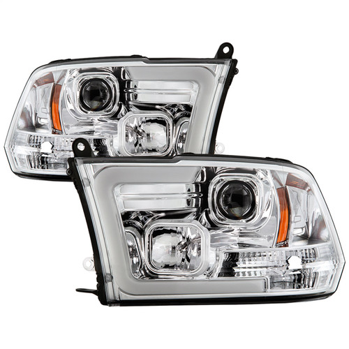 Spyder 5086259 - 09-16 Dodge Ram 1500 Ver 2 Proj Headlight - Light Bar Turn Signal - Chro - PRO-YD-DR09V2-SB-C