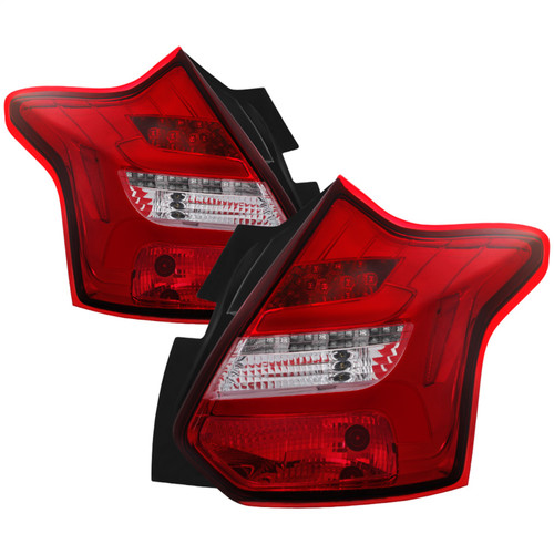 Spyder 5085153 - 12-14 Ford Focus 5DR LED Tail Lights - Red Clear (ALT-YD-FF12-LED-RC)