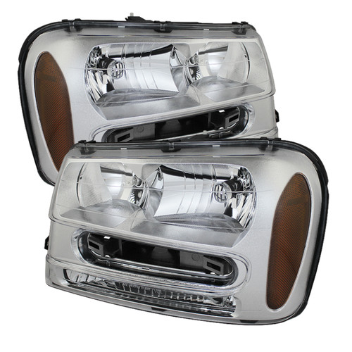 Spyder 9023545 - Xtune Chevy Trailblazer 02-09 Crystal Headlights Chrome HD-JH-CTB02-AM-C